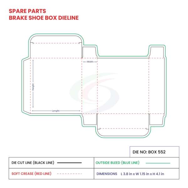 Spare Part Box 552 Brake Shoe - Image 2